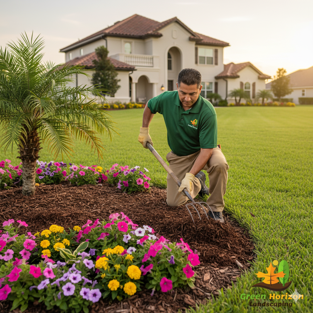 🌲 O Herói Silencioso do Seu Jardim: Por Que a Cobertura de Solo (Mulch) é Essencial em Orlando